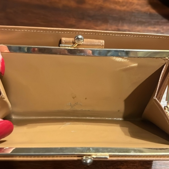 CELINE Vintage Macadam Leather Kisslock Long Wallet - Picture 8 of 10